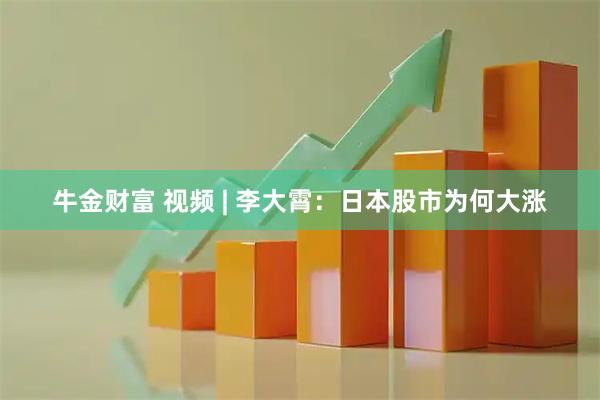 牛金财富 视频 | 李大霄：日本股市为何大涨