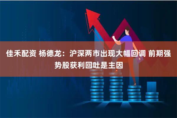 佳禾配资 杨德龙：沪深两市出现大幅回调 前期强势股获利回吐是主因
